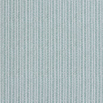 Wallpaper panel in a painterly herringbone print in turquoise on a light blue field.