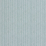 Wallpaper panel in a painterly herringbone print in turquoise on a light blue field.