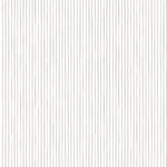 Detail of fabric in a painterly stripe pattern in light gray on a white field.