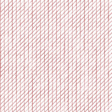 Detail of fabric in a painterly uneven grid pattern in rose on a white field.