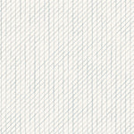 Detail of wallpaper in a painterly uneven grid pattern in light blue on a white field.