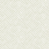 Detail of fabric in a painterly grid pattern in light green on a white field.