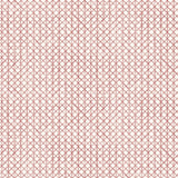 Detail of wallpaper in an intricate striped grid pattern in dusty rose on a white field.