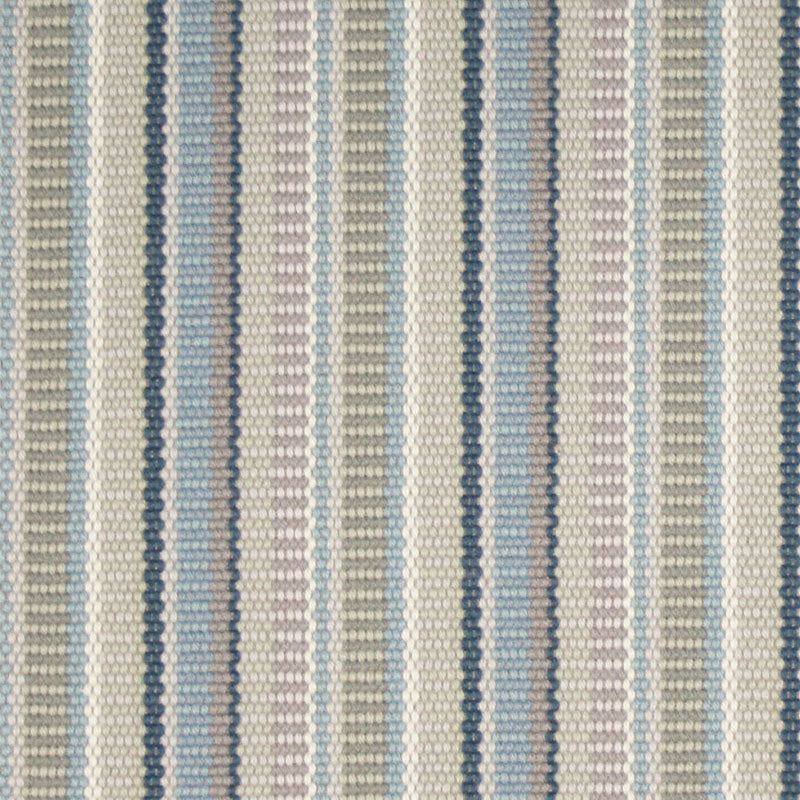 Striped flatweave runner in grey blue sage 