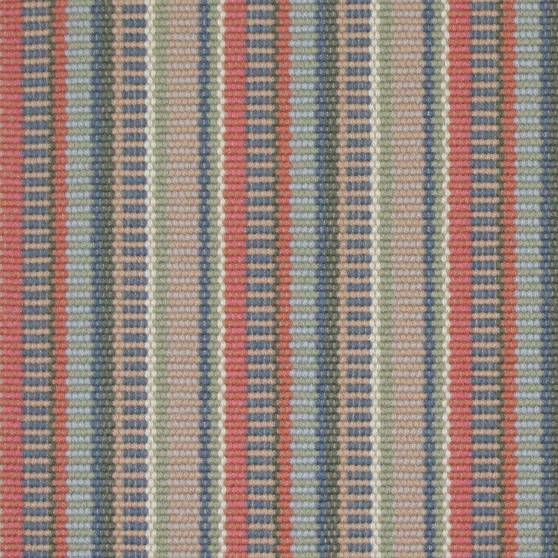 Striped flatweave runner in red tan blue grey 