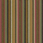 Striped flatweave runner in red tan sage brown