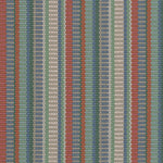 Striped flatweave runner in red green blue grey