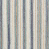 Broadloom carpet fabric with stripes in teal, navy, beige and tan. 