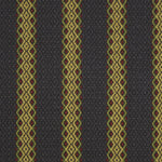 Striped flatweave runner in black and yellow