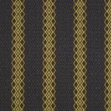 Striped flatweave runner in black and yellow