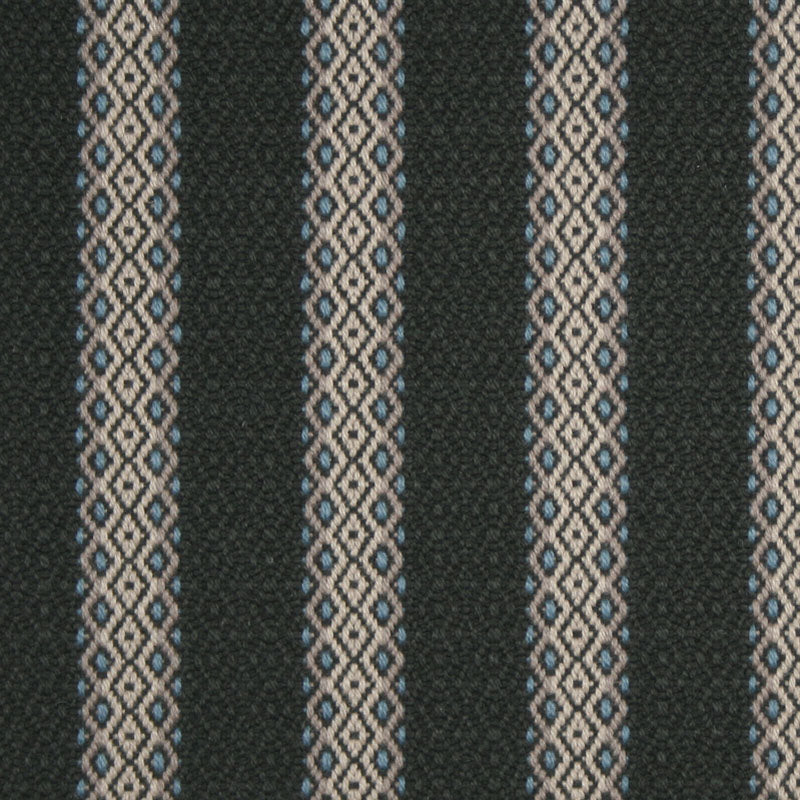 Striped flatweave runner in black and white 