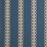 Striped flatweave runner in blue and white