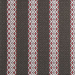 Striped flatweave runner in black and red