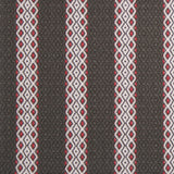 Striped flatweave runner in black and red