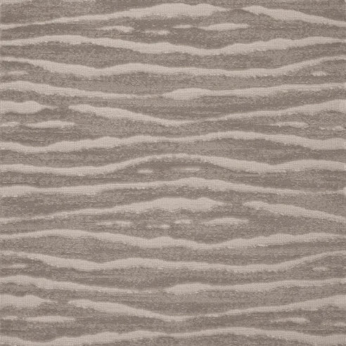 Broadloom carpet swatch in wavy striped pattern grey color