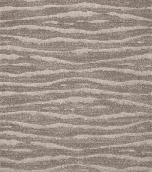 Broadloom carpet swatch in wavy striped pattern grey color