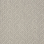 Broadloom carpet swatch in wavy geometric pattern light grey color