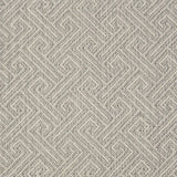 Broadloom carpet swatch in wavy geometric pattern light grey color