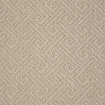 Broadloom carpet swatch in wavy geometric pattern tan color