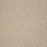 Broadloom carpet swatch in wavy geometric pattern tan color