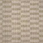 Broadloom carpet swatch in squared pattern neutral color