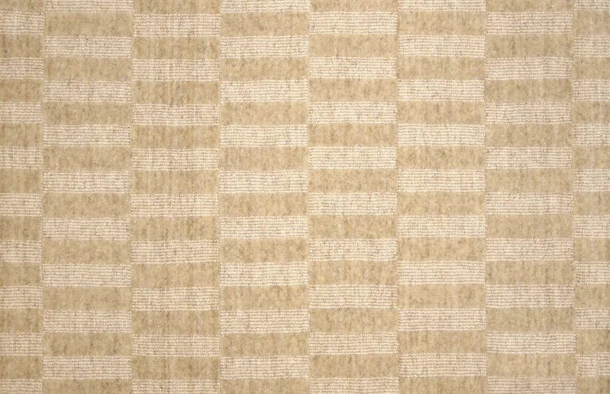 Broadloom carpet swatch in squared pattern yellow color