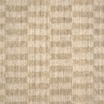 Broadloom carpet swatch in squared pattern tan color