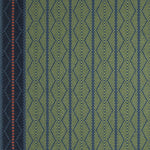 Striped flatweave runner in green and blue 