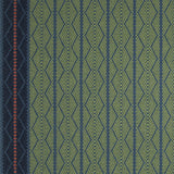 Striped flatweave runner in green and blue 