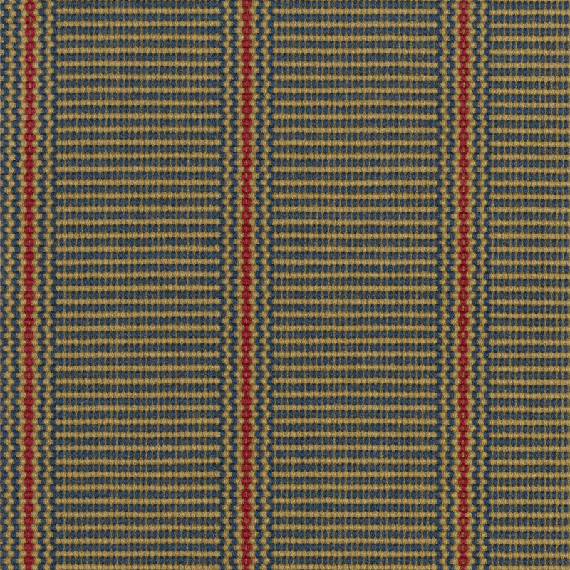 Striped flatweave runner in green and red