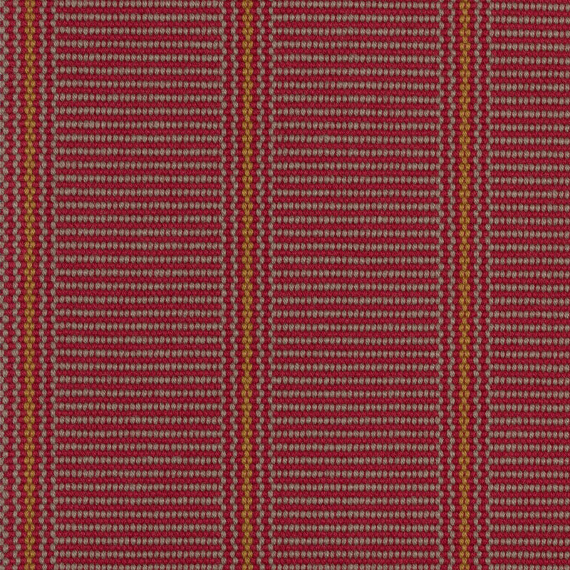 Striped flatweave runner in red and orange