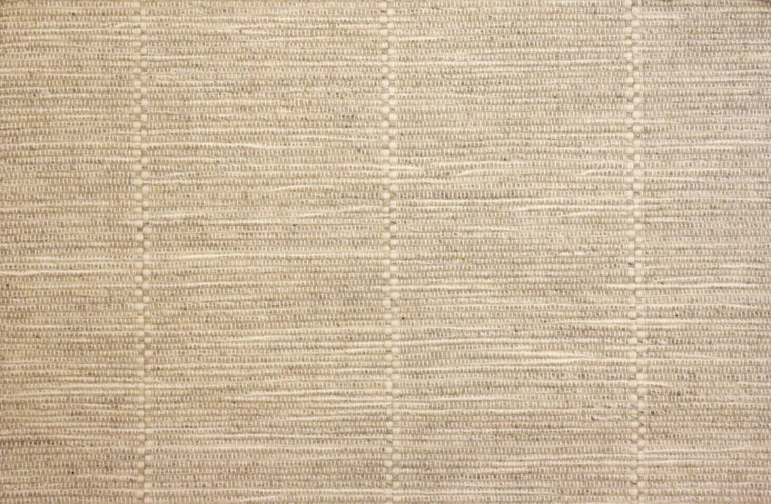 Broadloom carpet swatch in a striped pattern in a tan cream design