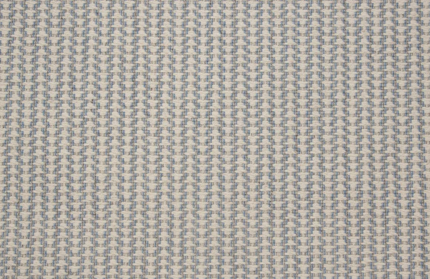 Broadloom carpet swatch in a textured pattern light blue color