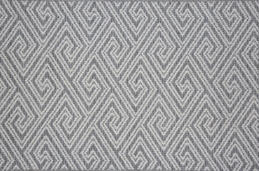 Broadloom carpet swatch geometric design in medium grey