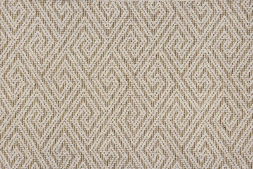 Broadloom carpet swatch geometric design in cream