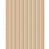 Diagram showing scale of vertical striped wallpaper