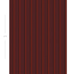 Diagram showing scale of vertical striped wallpaper