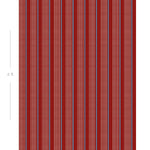 Diagram showing scale of vertical striped wallpaper