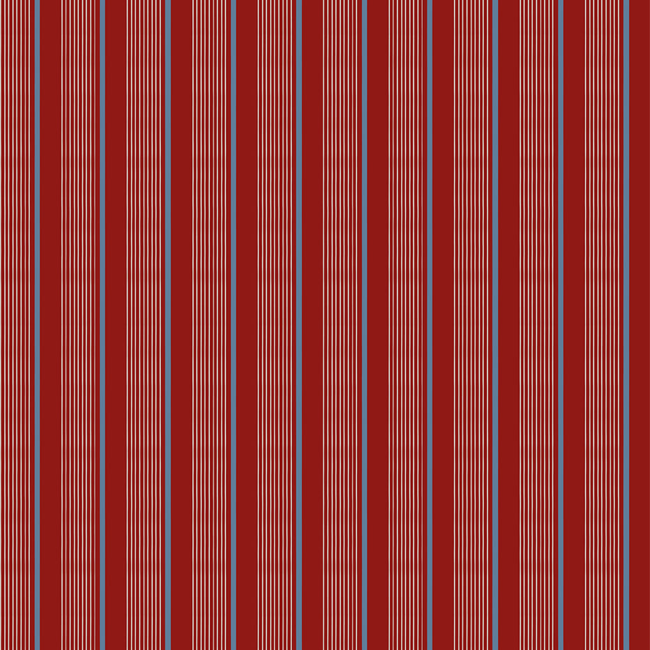 Red and blue striped wallpaper