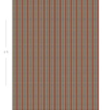 Diagram showing scale of vertical striped wallpaper