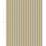 Diagram showing scale of vertical striped wallpaper