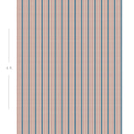 Diagram showing scale of vertical striped wallpaper