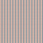 Mixed width striped wallpaper in blue, cream and red.