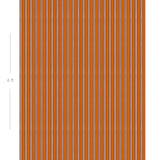 Diagram showing scale of vertical striped wallpaper