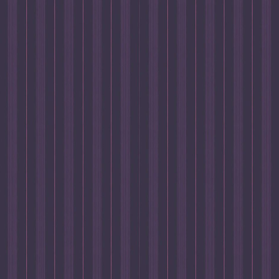 Mixed width striped wallpaper in purple and pink