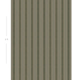 Diagram showing scale of vertical striped wallpaper