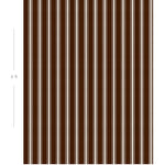 Diagram showing scale of vertical striped wallpaper