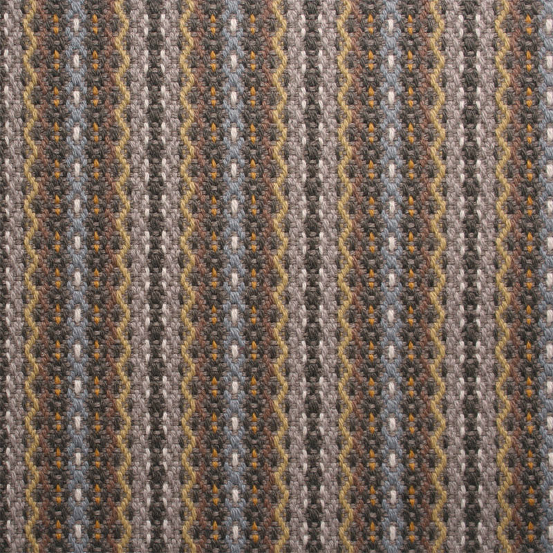 Striped flatweave runner in yellow brown taupe