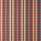 Striped flatweave runner in red pink tan 