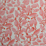 Pink leaf pattern on a white background